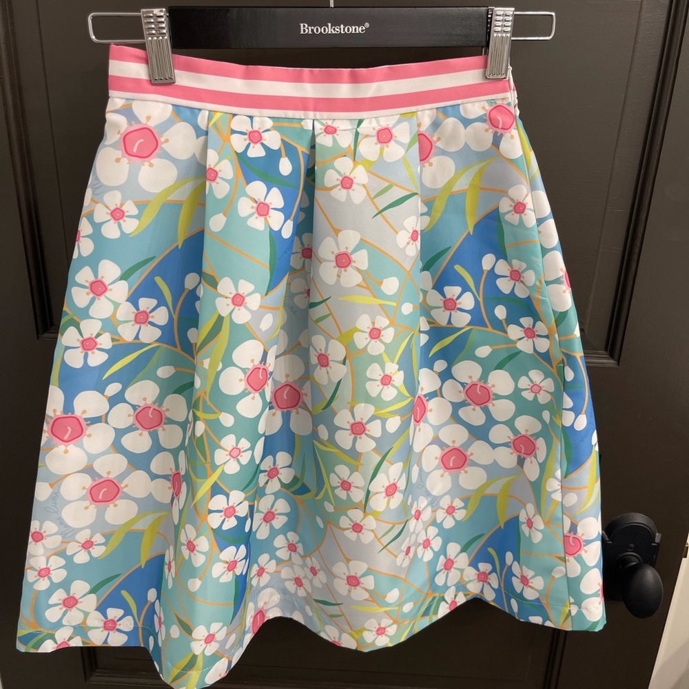 NWOT Mama Luma Santa Barbara Kids Floral Skirt - Blue and Pink